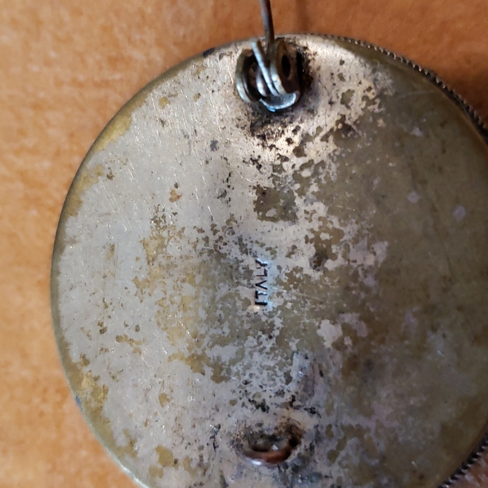 The vintage Italian micro mosaic pendant - Picture 3 of 5